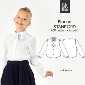 Stanford girls classic blouse sewing pattern
