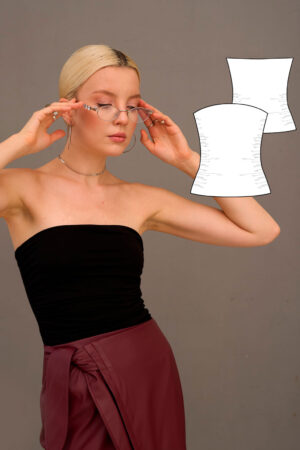 Tourmaline women's bandeau top sewing pattern + video tutorial