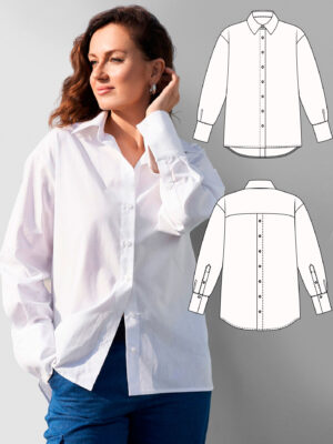 Manhattan women's shirt sewing pattern + video tutorial