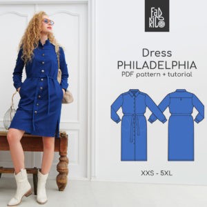 Philadelphia women's dress sewing pattern