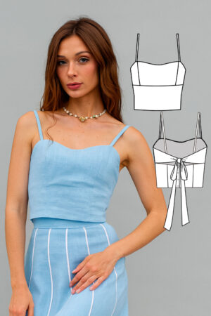 ⁠Meringue women top sewing pattern + video tutorial