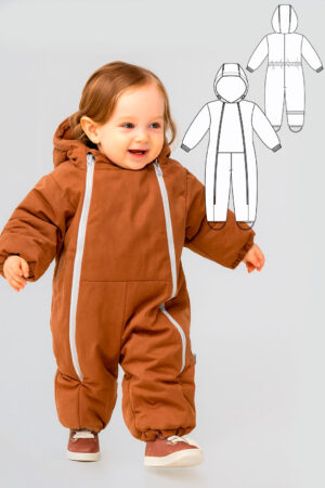 Alaska baby's overalls sewing pattern + video tutorial