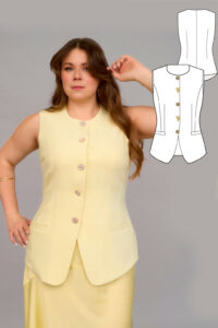 Samantha women's vest sewing pattern + video tutorial