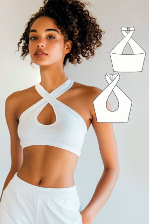 Santa Fe women's double-layered top sewing pattern