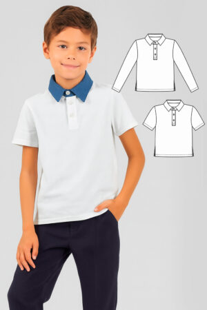Yale boy's polo shirt sewing pattern + video tutorial