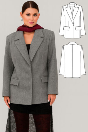 Yashma women's jacket sewing pattern + video tutorial