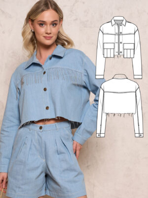 Kamilla women's jacket sewing pattern + video tutorial