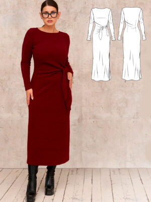 Pomegranate women's dress sewing pattern + video tutorial