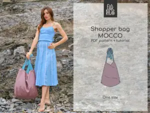 Mocco women's shopping bag sewing pattern  + video tutorial