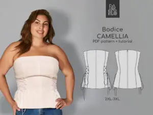 Camellia women's +size corset sewing pattern + video tutorial