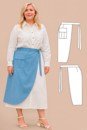 Rosalia long basque belt sewing pattern + video tutorial