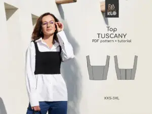 Tuscany women's top sewing pattern + video tutorial