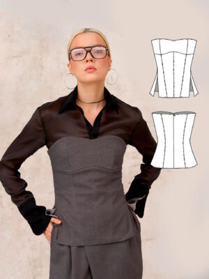 Agate women's bodice sewing pattern + video tutorial