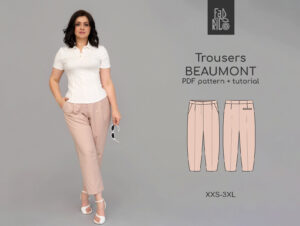 Beaumont women's trousers pattern + video tutorial