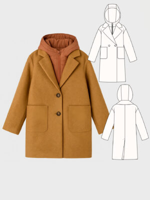 Liverpool teen girls' coat sewing pattern + video tutorial