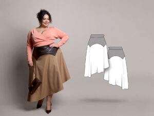 Gerbera women's skirt sewing pattern + video tutorial