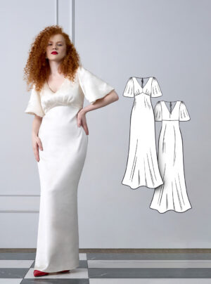 Afina women's dress sewing pattern + video tutorial