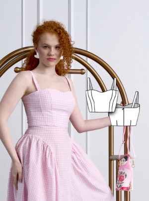 Demetra women's top sewing pattern + video tutorial