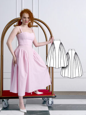 Persephone women's skirt sewing pattern + video tutorial